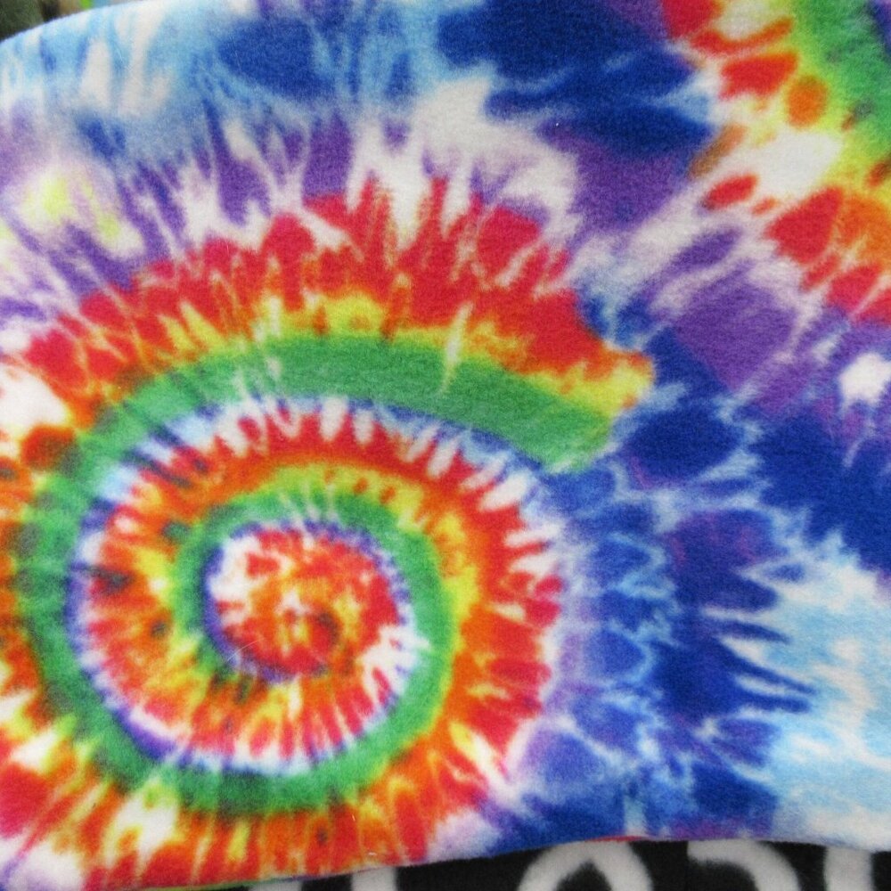 tie dye rainbow fireworks tie dye boho hippie Polyester Fleece Ski Scarf
